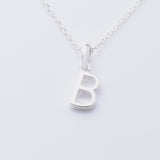 P1335 - B 925 silver initial pendant - B