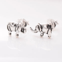 S1031 - 925 silver elephant stud earrings