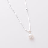 P1087 - 925 silver and pearl mixed chain necklace