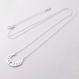 P1044 - 925 silver moonphase necklace