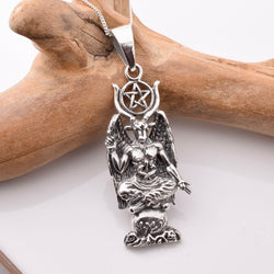 P1205 - 925 silver baphomet pendant