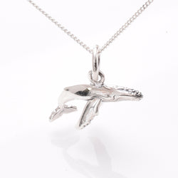 P1081 - 925 silver blue whale pendant