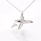 P1081 - 925 silver blue whale pendant