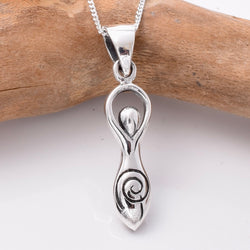 P993 - 925 silver small mother earth pendant
