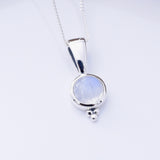 P1347 - 925 silver  small RM round cab pendant