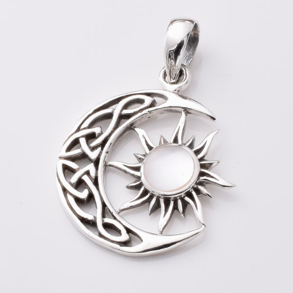 P1038 - 925 silver moon and star pendant – Java Designs