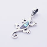 P1303 - 925 silver abalone gecko pendant