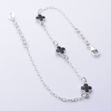 B071 - 925 silver and abalone clover bracelet