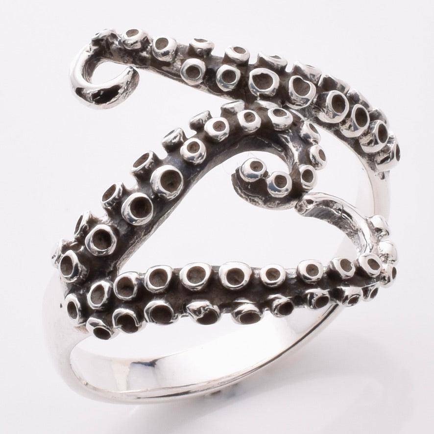 R350 - 925 silver octopus tentacle ring
