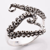 R350 - 925 silver octopus tentacle ring
