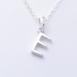 P1335 - E 925 silver initial pendant - E