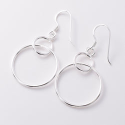 E798 - 925 silver hoop drop earrings