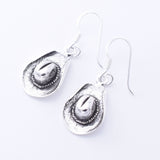 E938 - 925 silver cowboy hat earrings