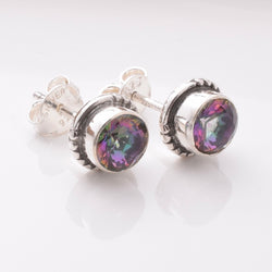 S931 - 925 silver and mystic topaz stud earrings