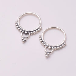 E831 - 925 silver 10mm mandala earrings