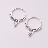 E831 - 925 silver 10mm mandala earrings