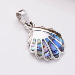 P978 - 925 silver abalone scallop pendant