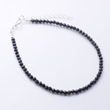 B084 - 925 silver spinel 2mm faceted bracelet