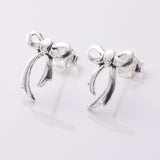 S937 - 925 silver bow stud earrings