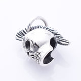 P1329 - 925 silver mohican skull pendant