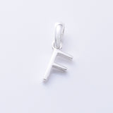 P1335 - F 925 silver initial pendant - F