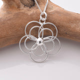 P1089 - 925 silver wire daisy pendant