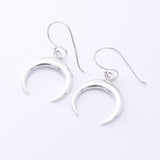E924 - 925 silver crescent goddess  earrings