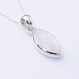 P1356 - 925 silver  moonstone marquis pendant