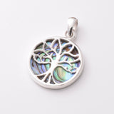 P1093 - 925 silver AB tree of life pendant