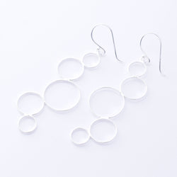 E927 - 925 silver circles earrings