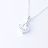 P1270 - 925 silver round CZ pendant