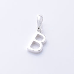 P1335 - B 925 silver initial pendant - B