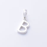 P1335 - B 925 silver initial pendant - B
