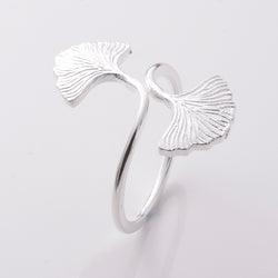 R311 - 925 silver ginkgo leaf ring