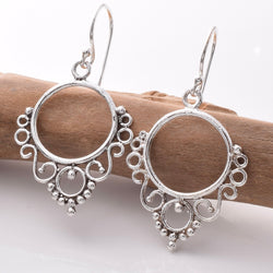 E848 - 925 silver mandala earrings