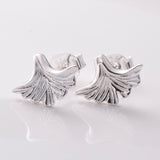 S880 - 925 silver ginkgo stud earrings