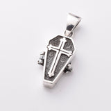 P1144 - 925 silver coffin cross locket