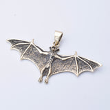 P1287 - Solid bronze bat pendant