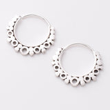 E845 - 925 silver 12mm mandala earrings