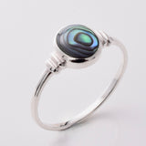 R303 - 925 silver abalone round ring