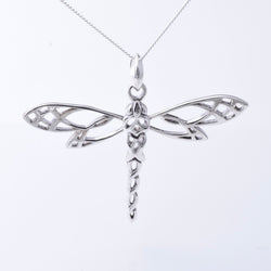 P1279 - 925 silver knotwork dragonfly pendant