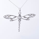 P1279 - 925 silver knotwork dragonfly pendant