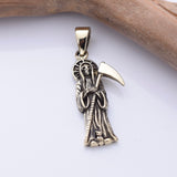 P1333 - Bronze reaper and scythe pendant