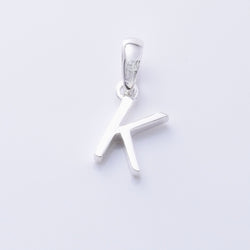 P1335 - K 925 silver initial pendant - K