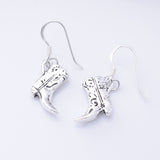 E921 - 925 silver cowboy boot earrings