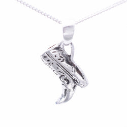 P1308 - 925 silver  cowboy boots pendant