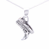 P1308 - 925 silver  cowboy boots pendant