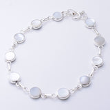 B060 - 925 silver abalone/MOP disc bracelet