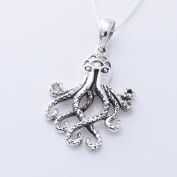 P1319 - 925 silver Octopus pendant
