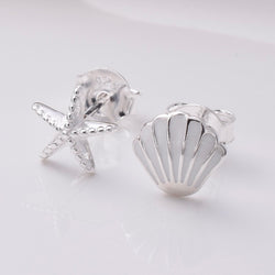 S785 - 925 silver sealife stud earrings